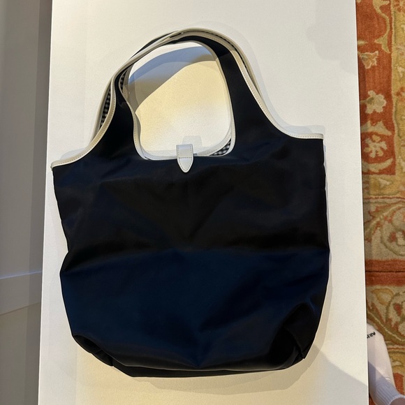 Ann Taylor Loft Black & White Tote Bag - Picture 3 of 4